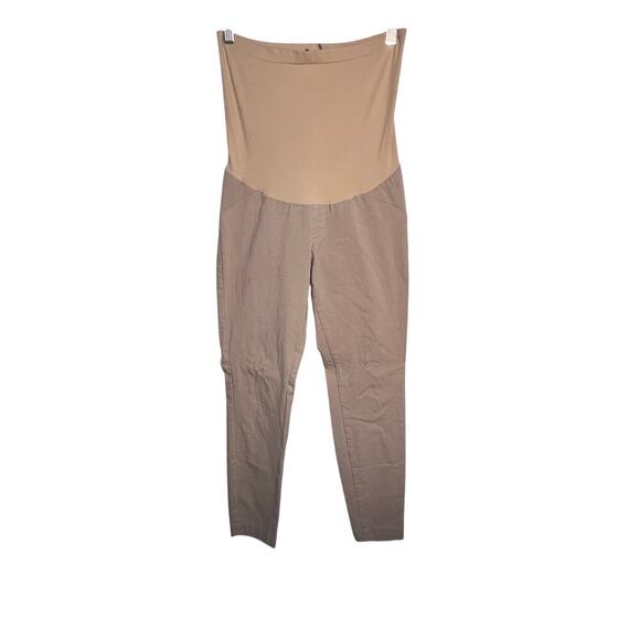 Motherhood Womens size small denim legging stretch 2 pair pant tan and navy blue - Picture 3 of 9